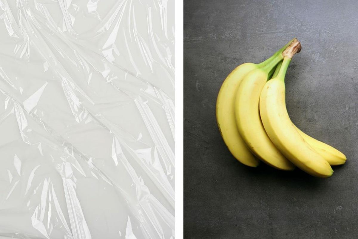 غلاف الطعام البلاستيكي لإبقاء الموز طازجاً